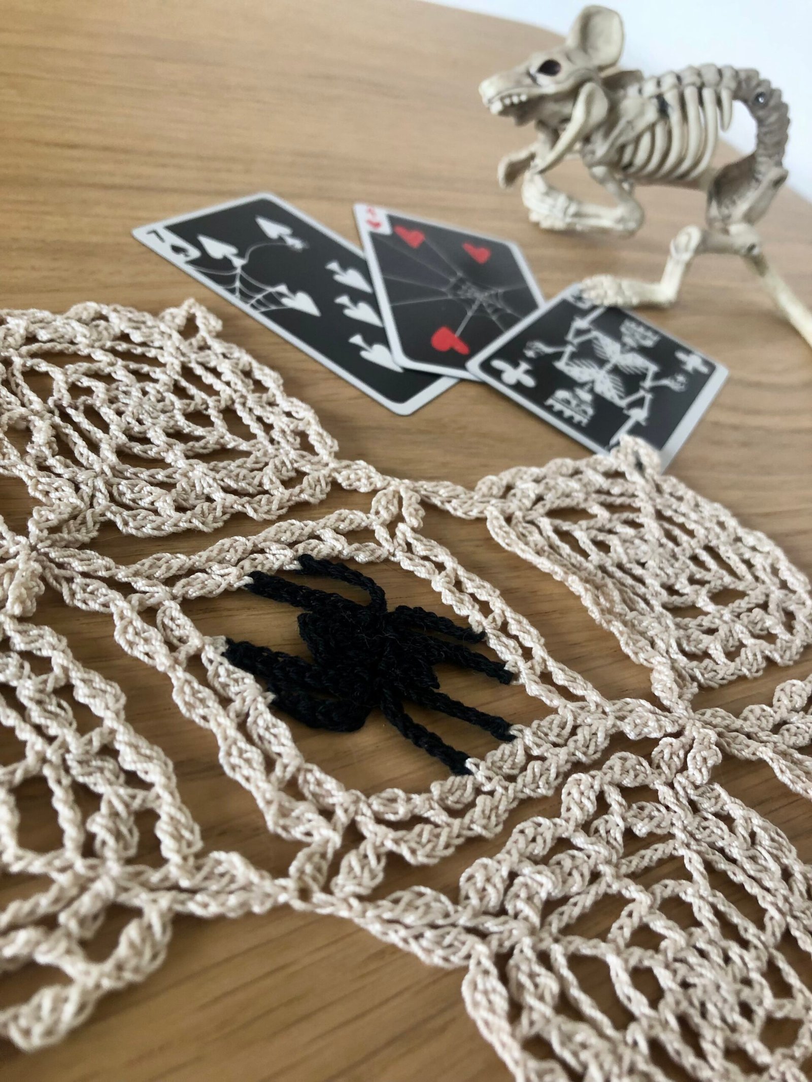 Cobwebs doily by Julia Hart. Halloween doily