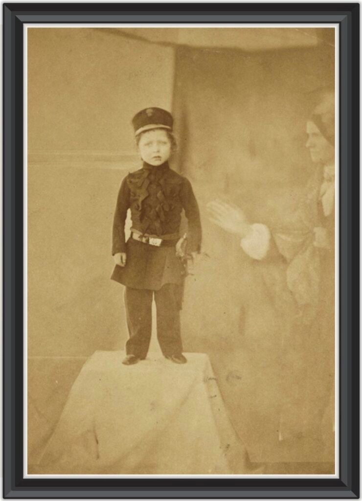 Ghost Victorian Photography. Portrait of Prince Arthur, 1854