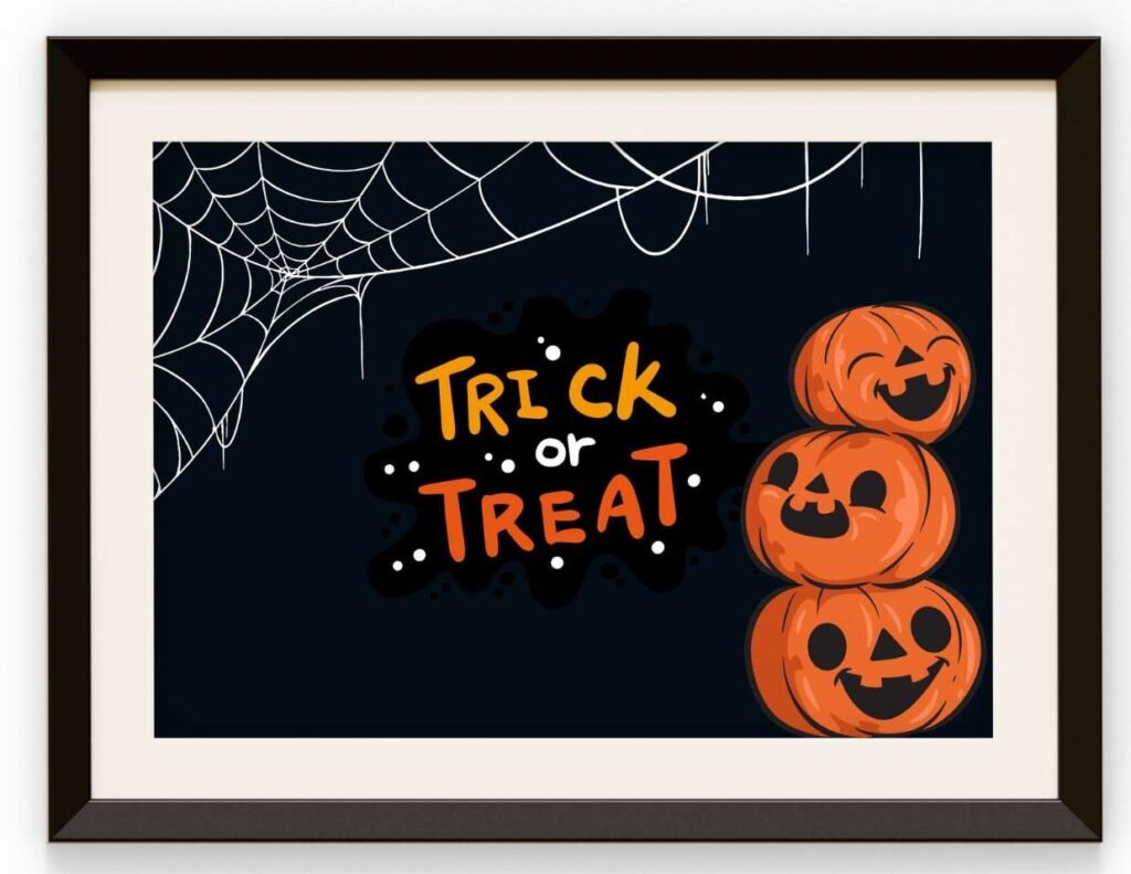 Halloween Artwork, Trick or Treat Print