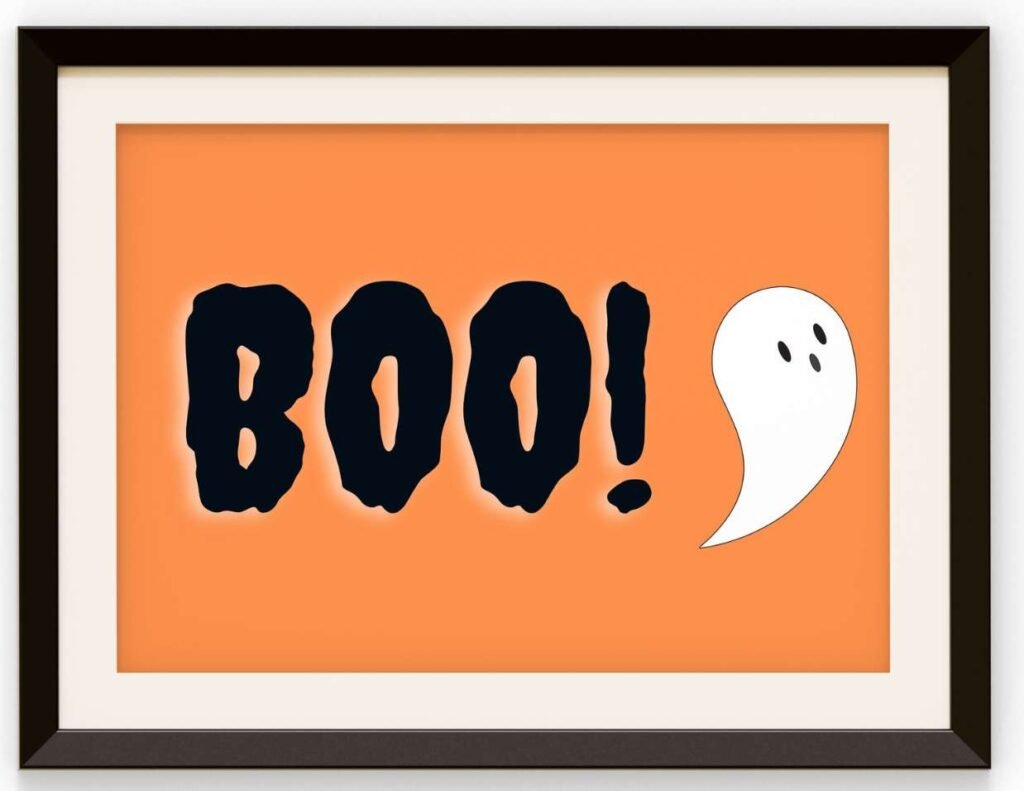 Halloween Artwork, Boo Print