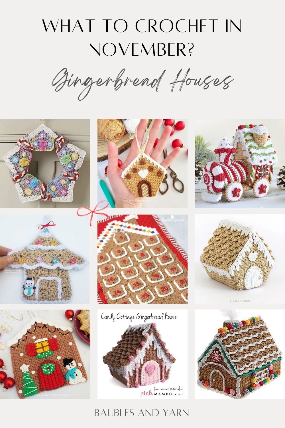 Baubles and Yarn - Gingerbread House Crochet Patterns 