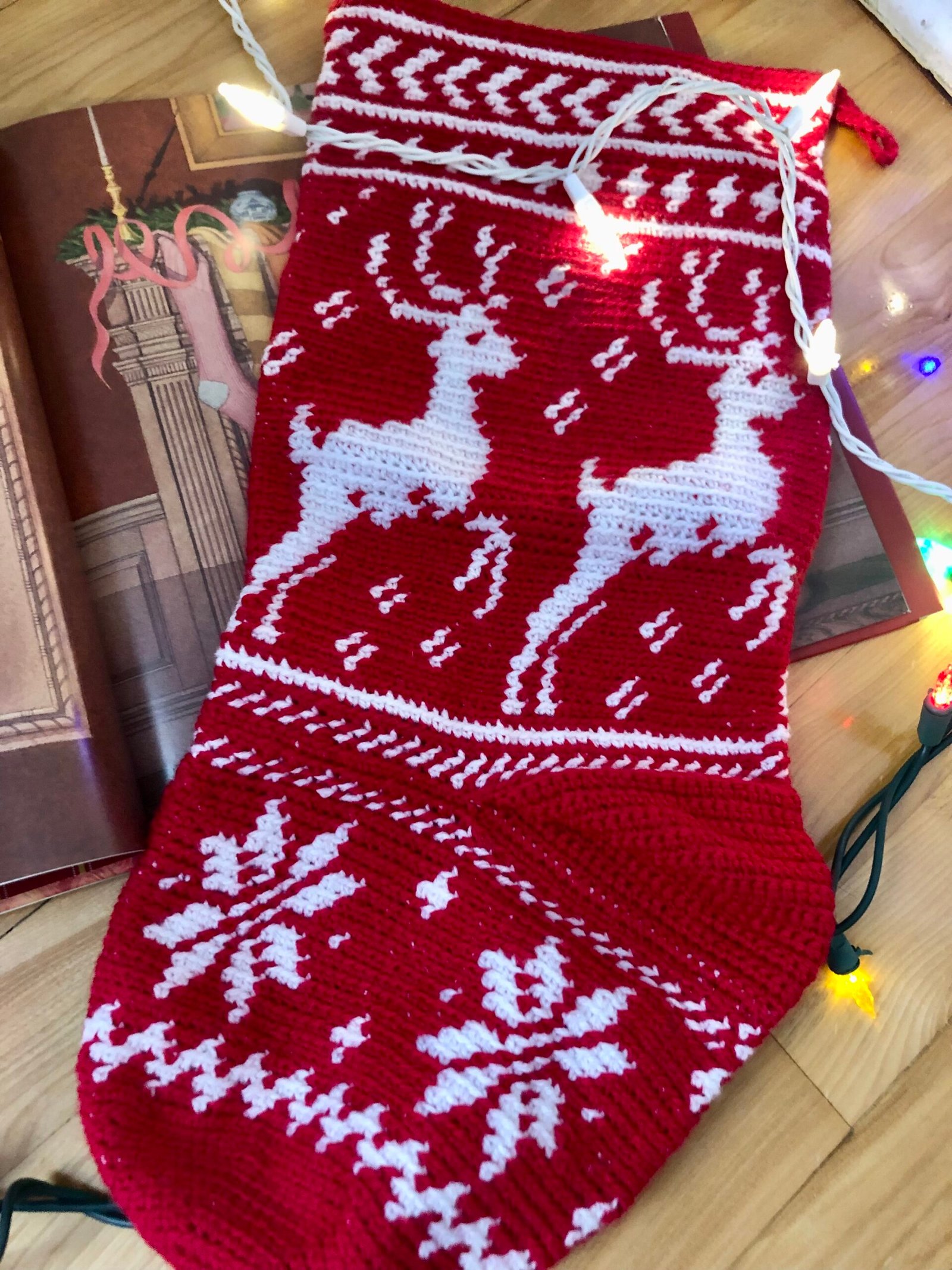 On Prancer Christmas Stocking by Vincent Williams