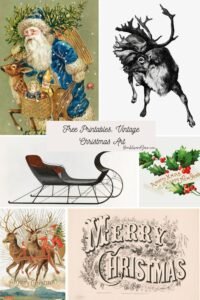Free Printables: Vintage Christmas Art