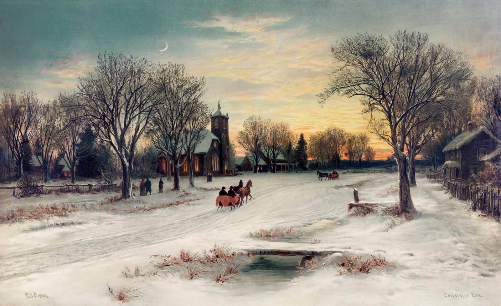 Free Printables: Vintage Winter Scenes