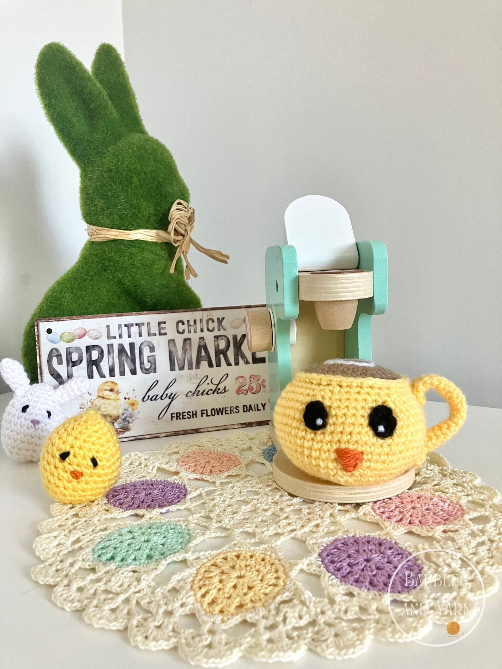 Easter Chick Crochet Mug