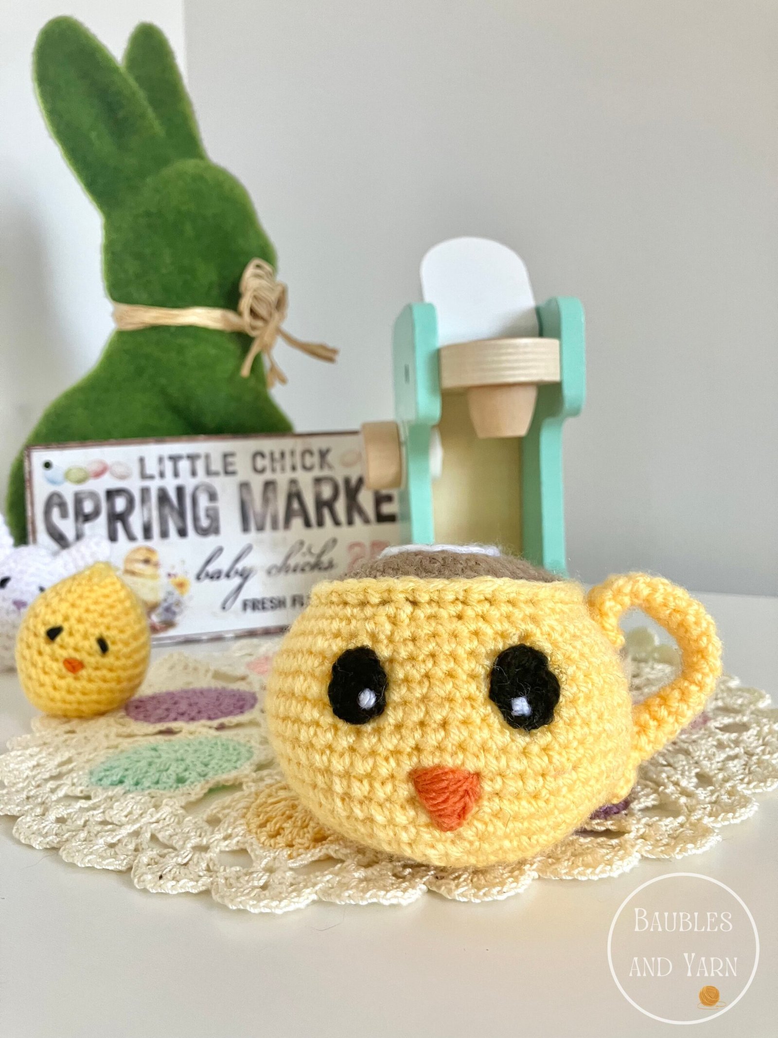 Easter Chick Crochet Mug