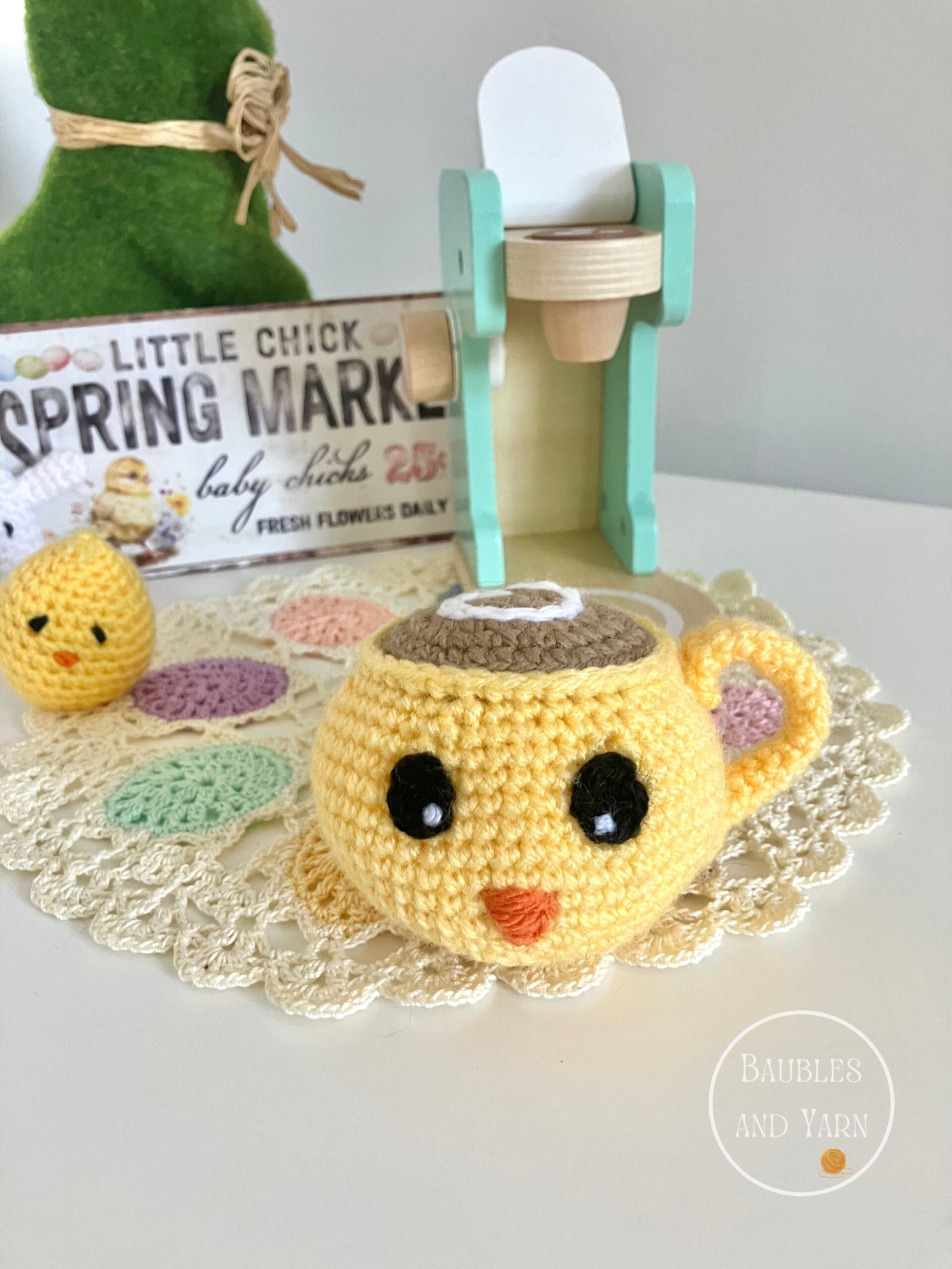 Easter Chick Crochet Mug