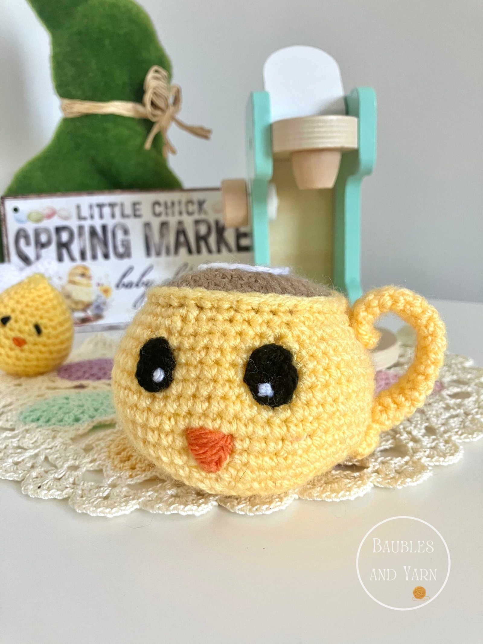 Easter Chick Crochet Mug