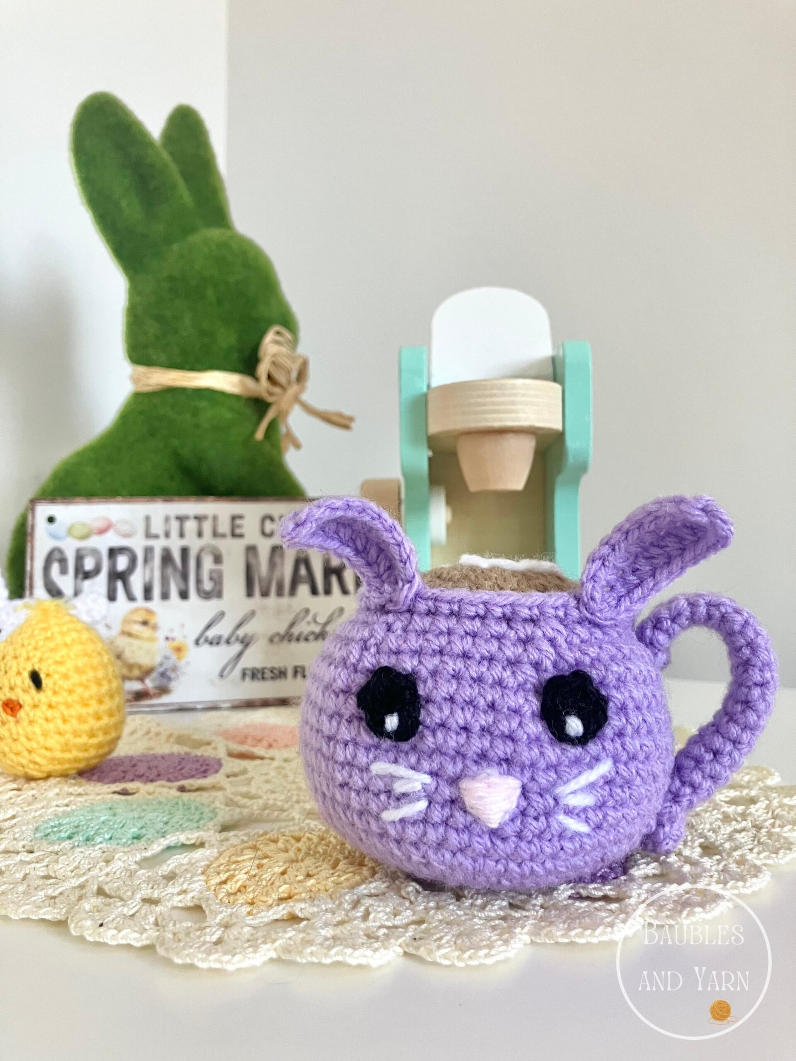 Easter Bunny Crochet Mug