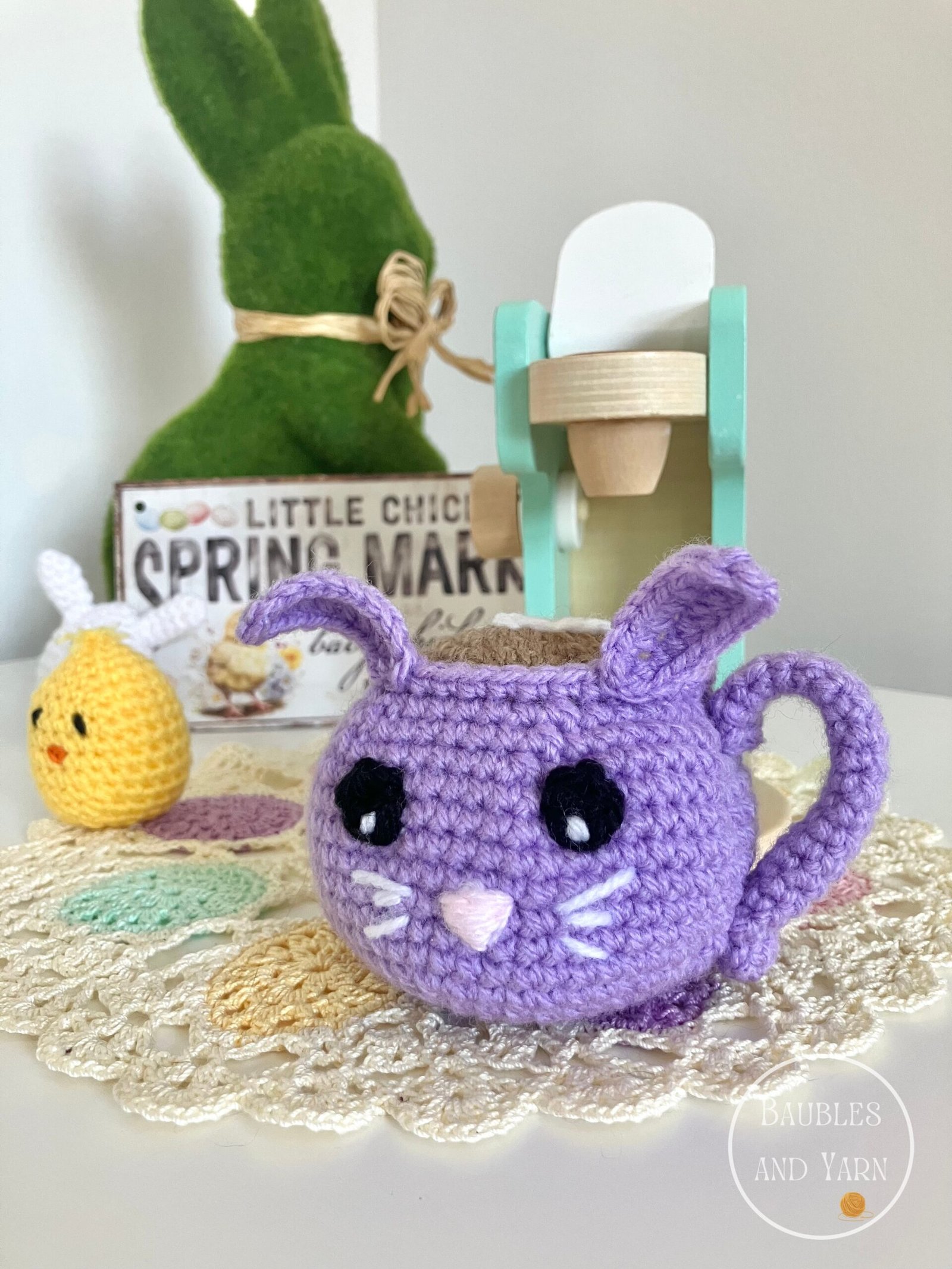 Easter Bunny Crochet Mug