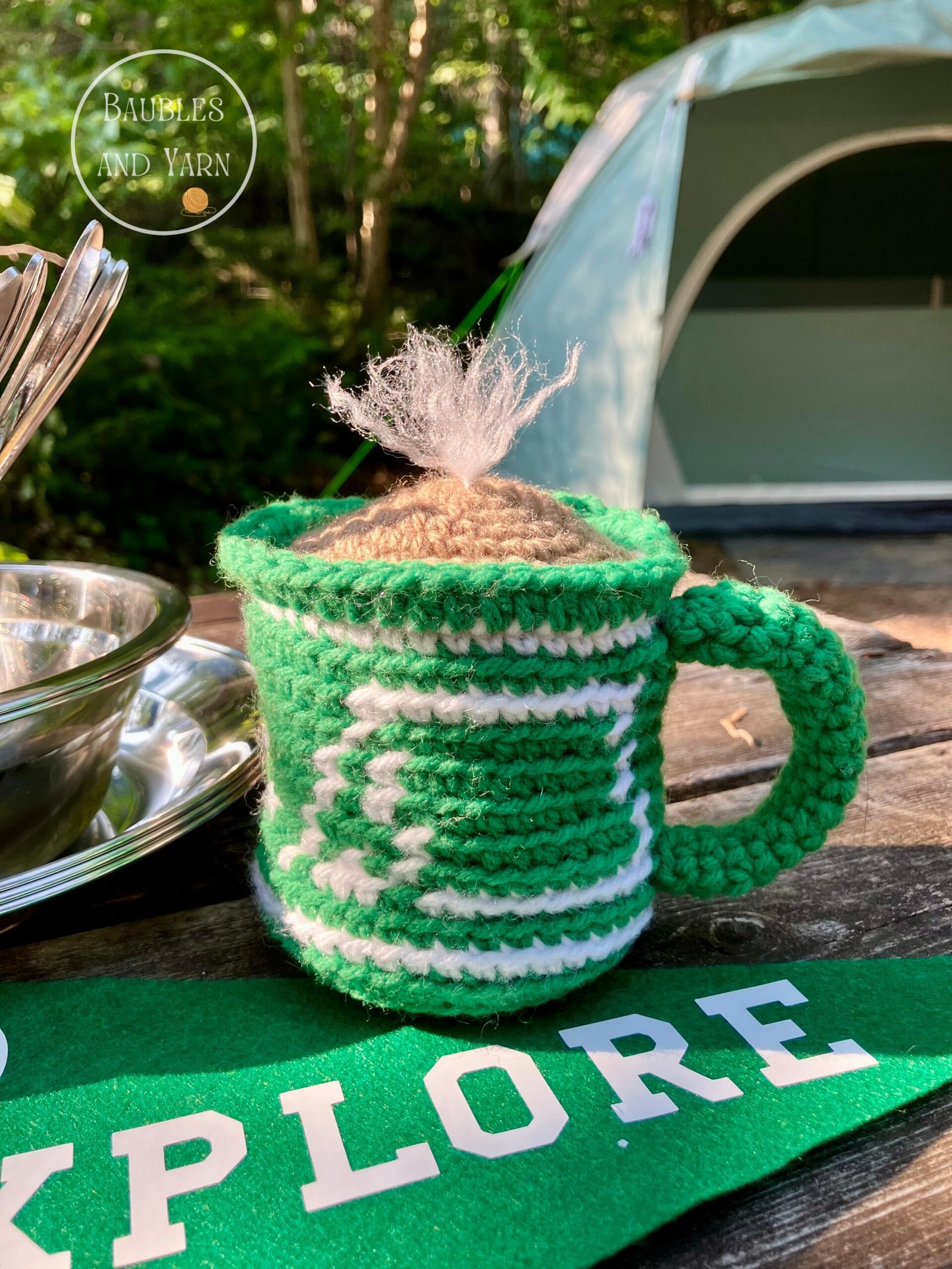 Free Crochet Camp Mug Pattern