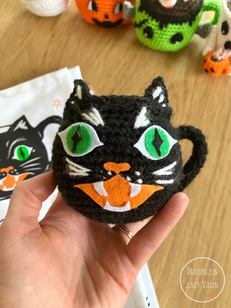 Halloween Black Cat Mug Crochet Pattern