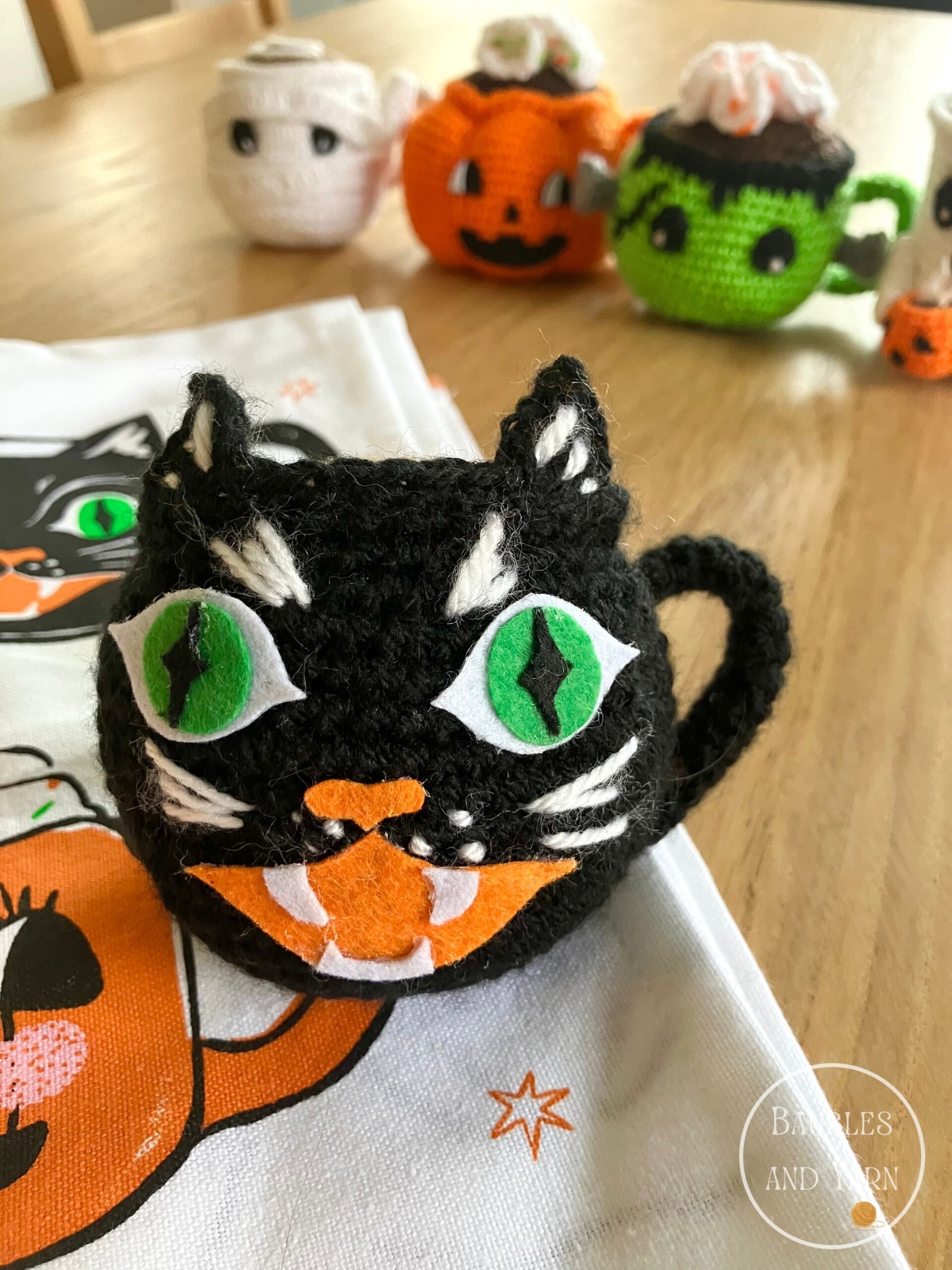 Halloween Black Cat Mug Crochet Pattern