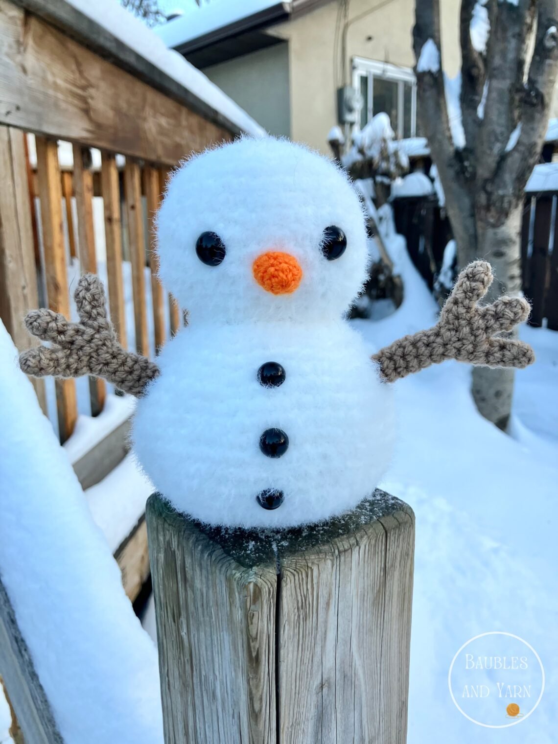 Fluffy Snowman Crochet Pattern