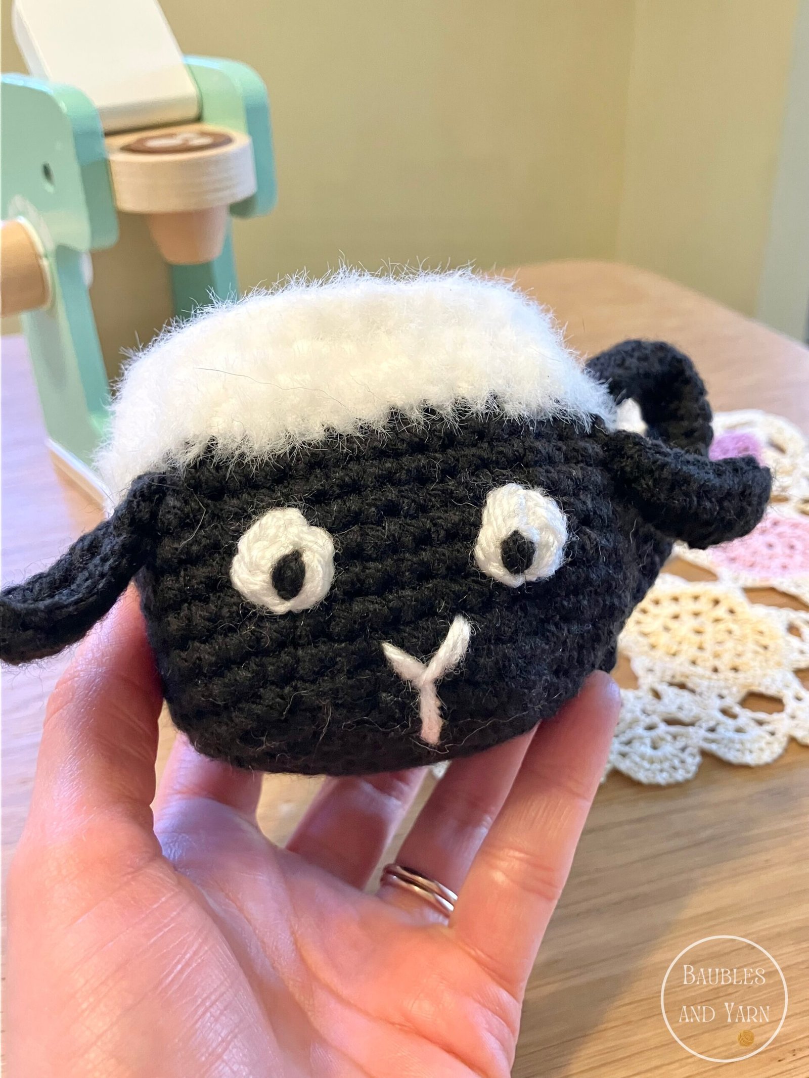 Easter Black Sheep Mug Crochet Pattern