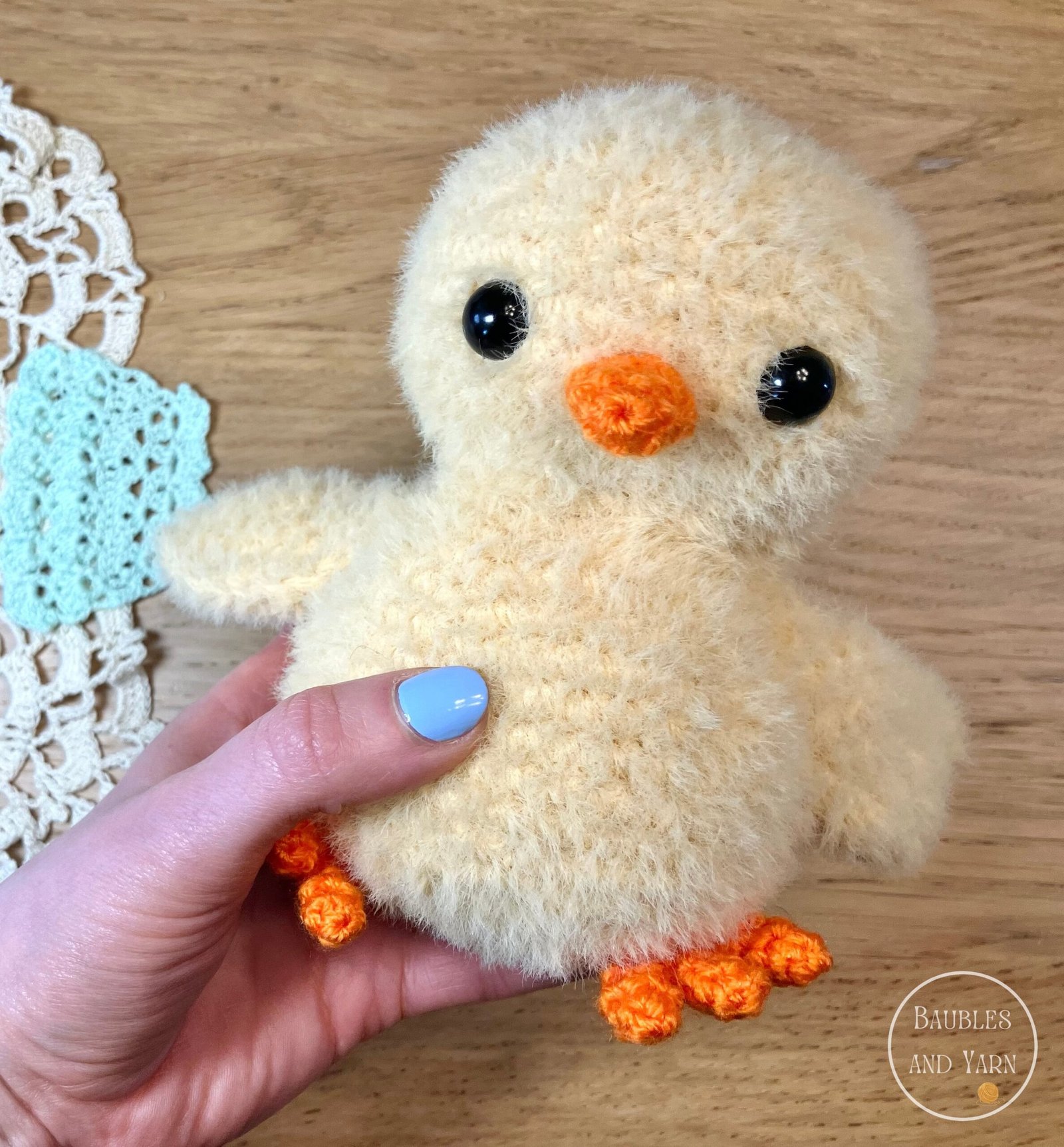 Chick Crochet Pattern - Faux Fur Yarn