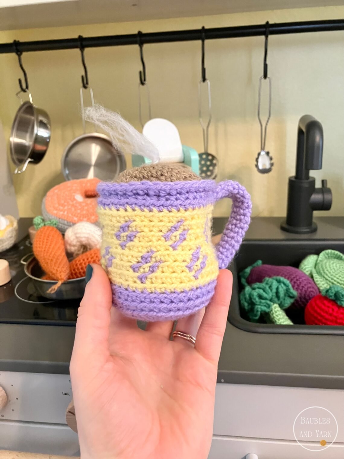 Spring Flowers Crochet Mug