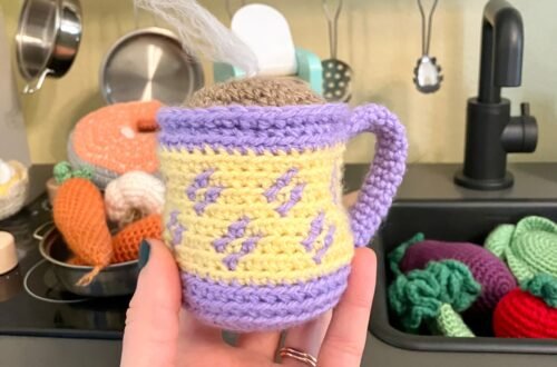 Spring Flowers Crochet Mug