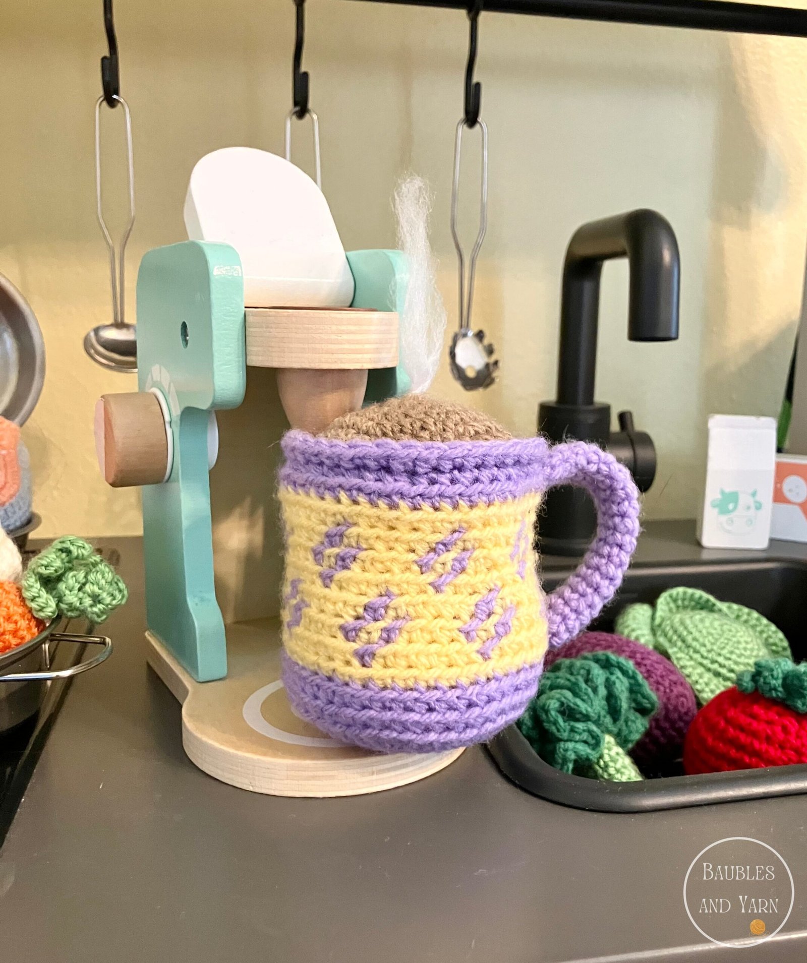 Spring Flowers Crochet Mug