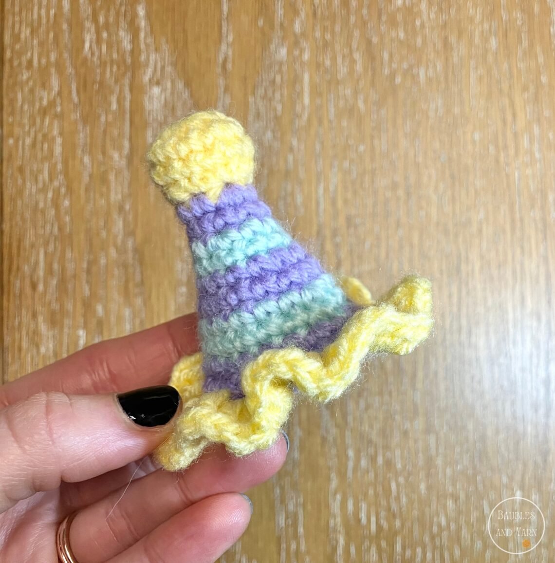 Birthday Hat Crochet Cat Toy